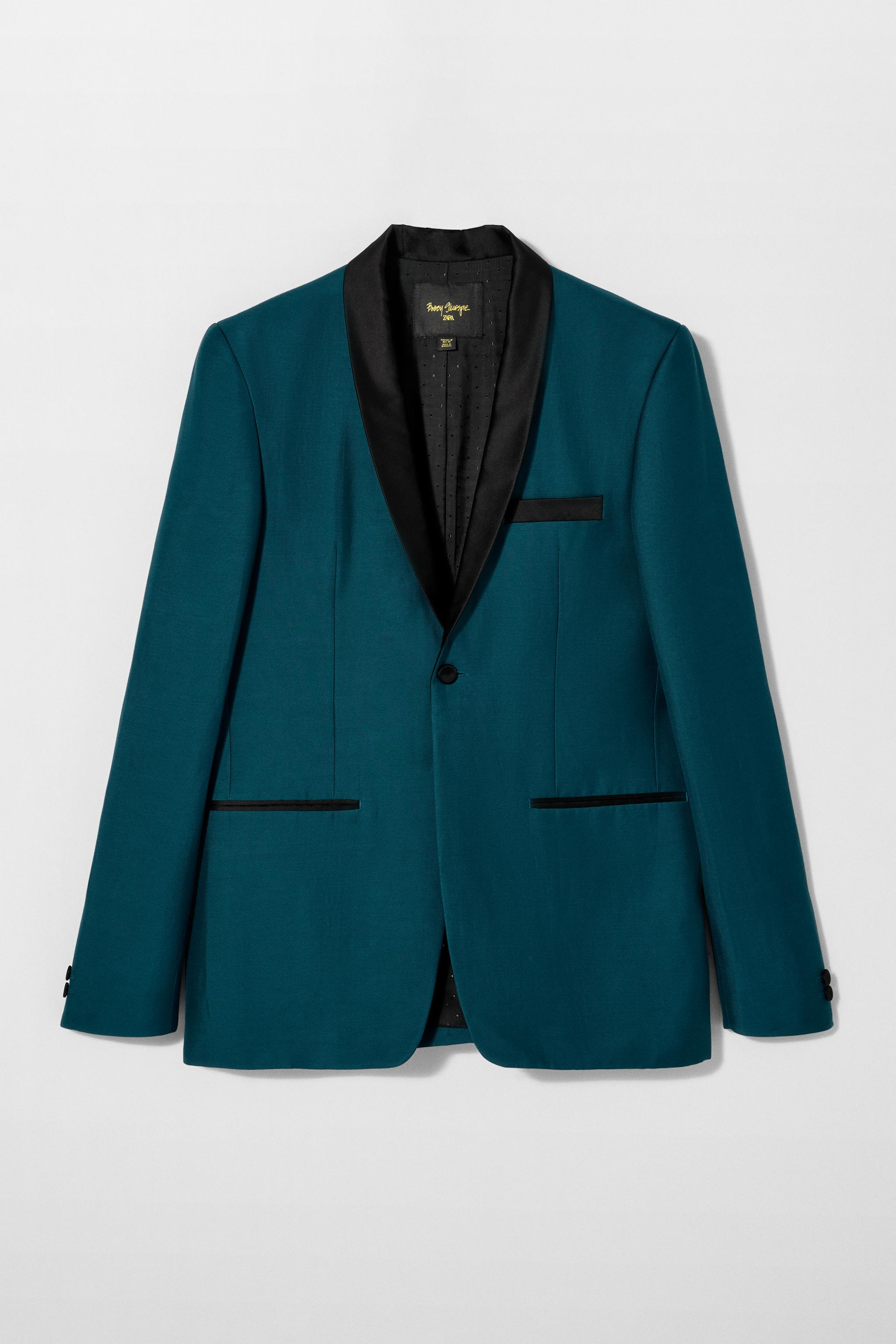 BLAZER SMOKING CONTRASTE BOBBY GILLESPIE X ZARA
